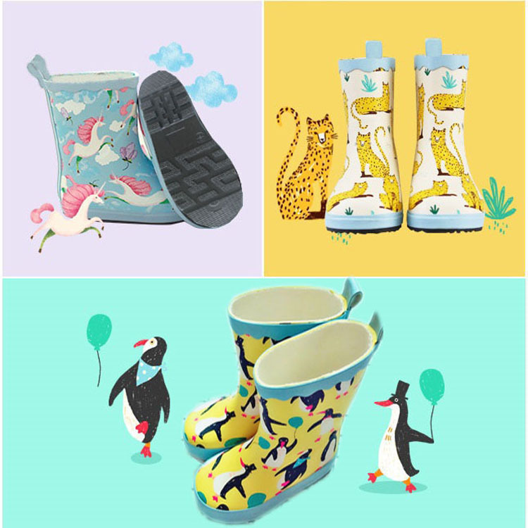 Продвижение крест -бордюр Ins Exprosion Penguin Sky Horse Leopard Rain Rain Boot