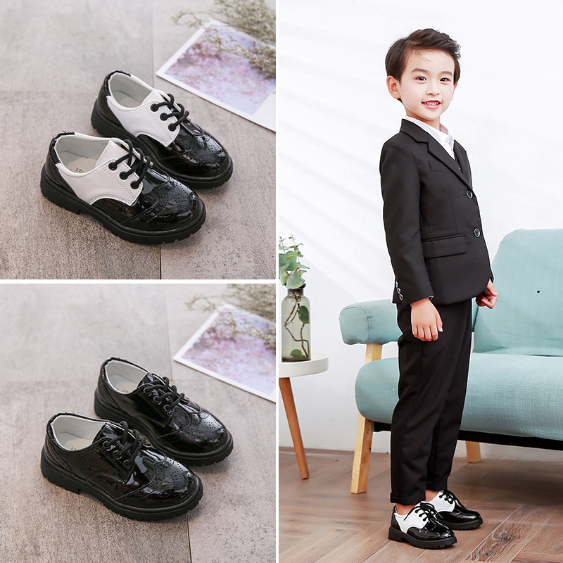 Черные туфли для отдыха со шнурками для мальчиков, дышащие слипоны в английском стиле, модель весна/осень 2026 года, в корейском стиле