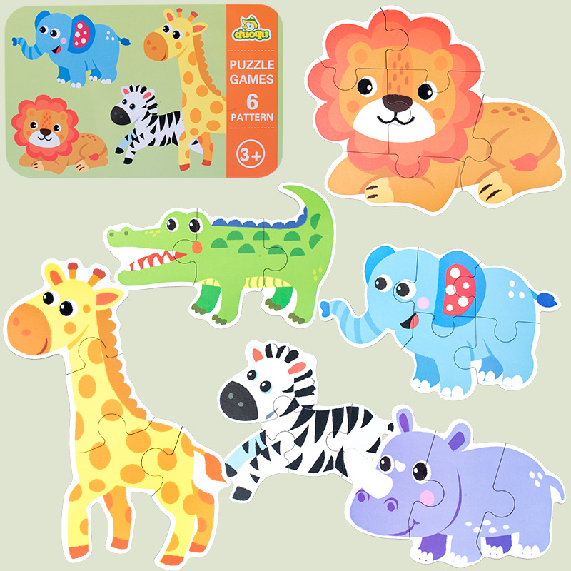 Мультяшная головоломка, игрушка для раннего возраста, 1-2-3 лет