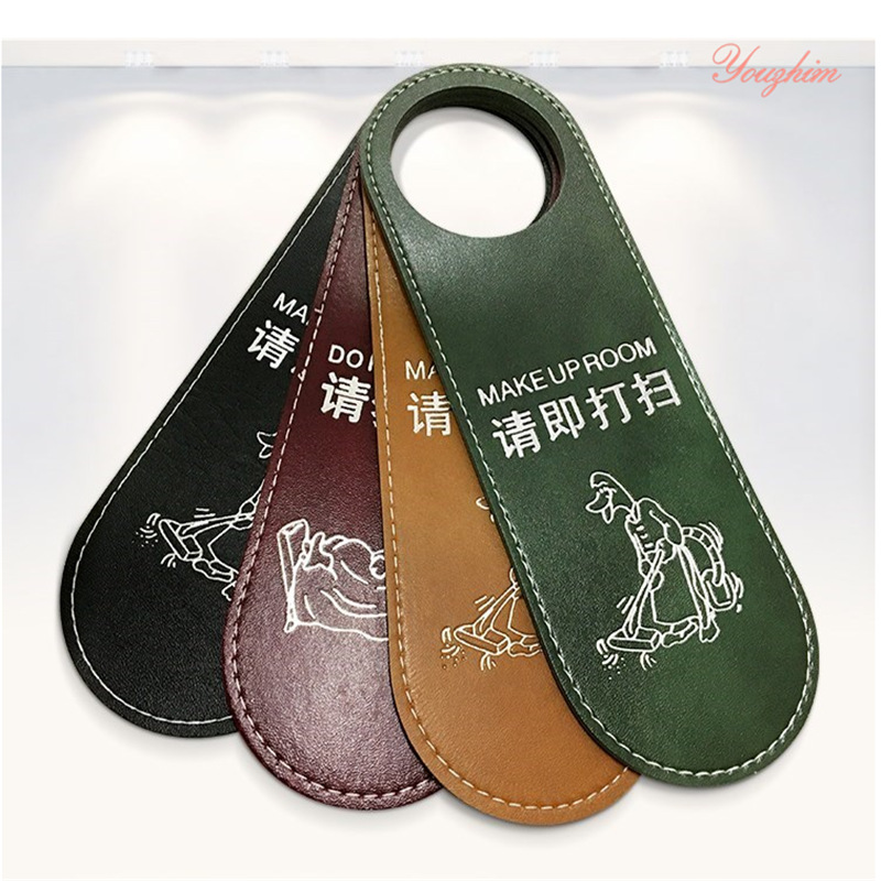 Домашняя кожа, пожалуйста, не мешать дверным спискам Pu Leather Hotel Hotel Hotel Leather Products