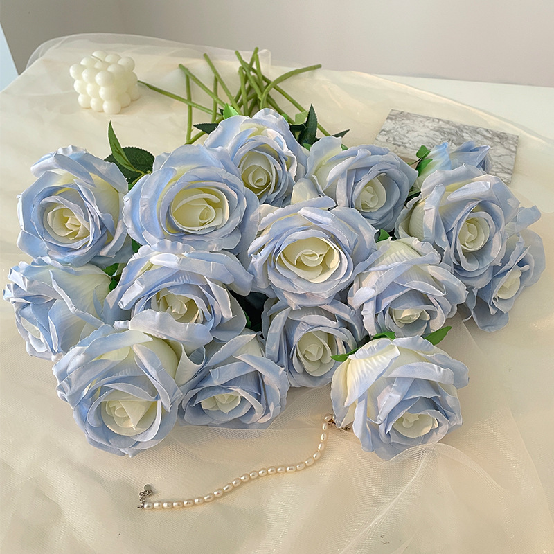 Симуляция сингл сингл Broken Blue Rose шелк Роза День святого Валентина, украшение
