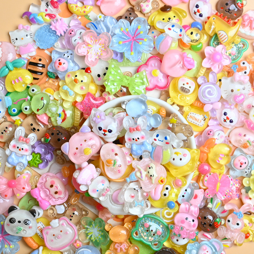 Sanrio, мультяшная маленькая игра с едой с аксессуарами, кремовый аксессуар, заколка для волос, новая коллекция, DIY