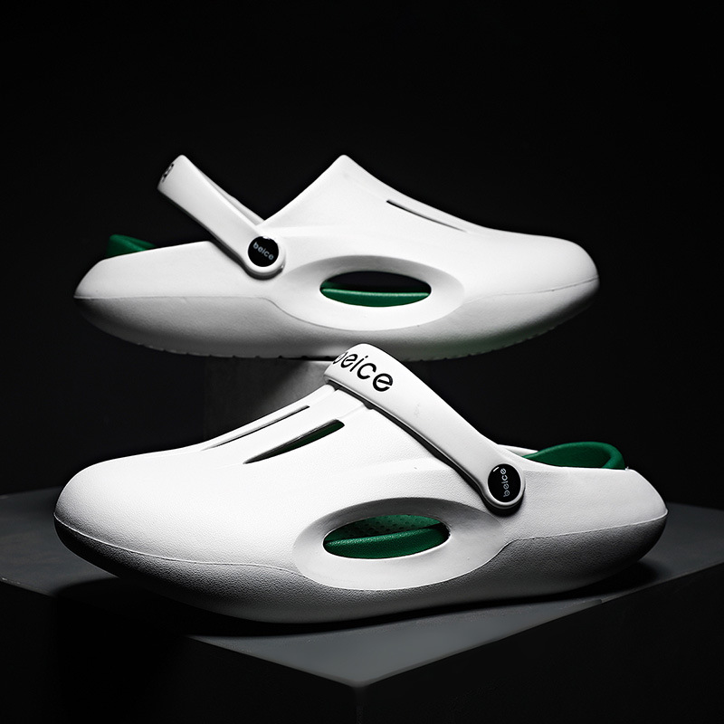 (Оптовые продажи), тапочки в стиле Crocs на платформе, ультрамягкая износостойкая нескользящая пляжная обувь, мюли, подходят для носки на улице, мягкая подошва, увеличивают рост