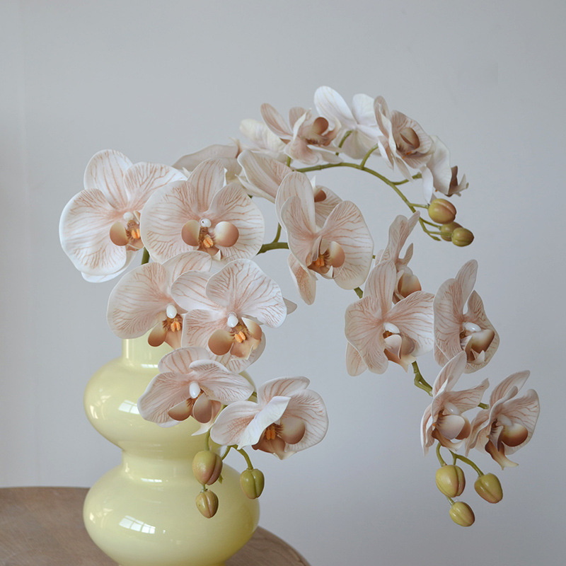 Украшение дома симуляция цветок 9 головы 7 голов, 7 Phalaenopsis, Silent Finging Filmile Film Hotel Soft Fudi Flower Photography Advanced