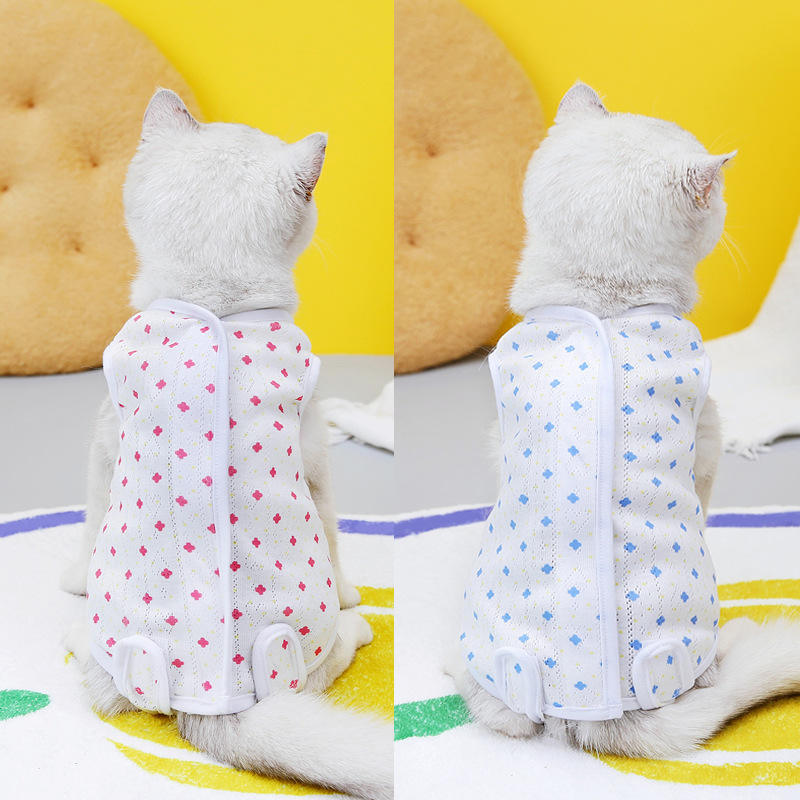 Pet Cat Jesuel Cat после родов, операции на одежде, противоречивой и Weeaear 23 полосатая кошка Jesuel Clothing