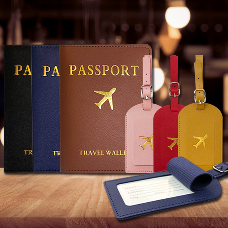 в наличии комплект luggage tag passport holder