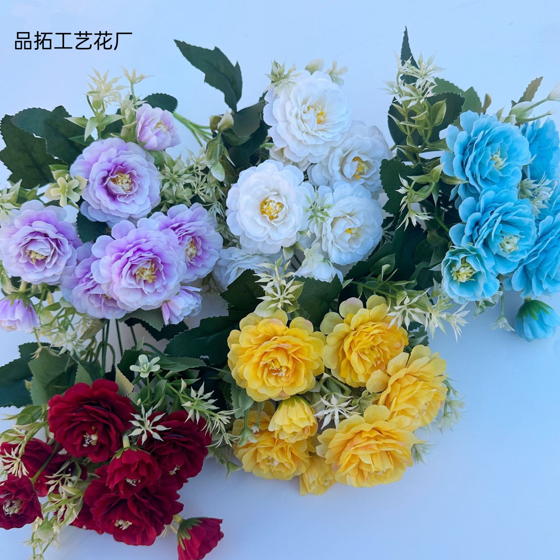 Европейский стиль Hibiscus peony Field Wind Home украшение розовой ручной букет сцены цветочный композиция на внешней торговле кросс -бордюр
