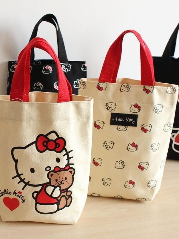 Hello kitty, Hello Kitty, портативная небольшая сумка, сумка для еды