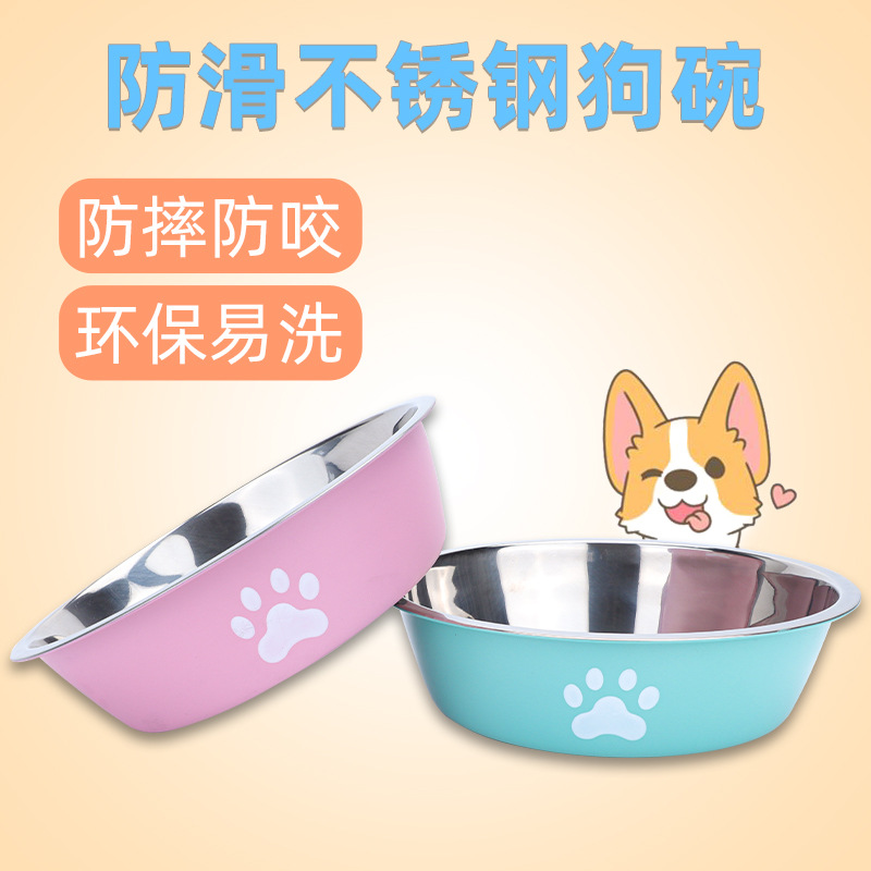 Pet Bowl Boil Basin Basin из нержавеющей стали для собачьей чаши не -стелпип -бассейн с двойным слоем, не солипкой и выпущенной кормовой кормление кошачья чаша может быть доступна