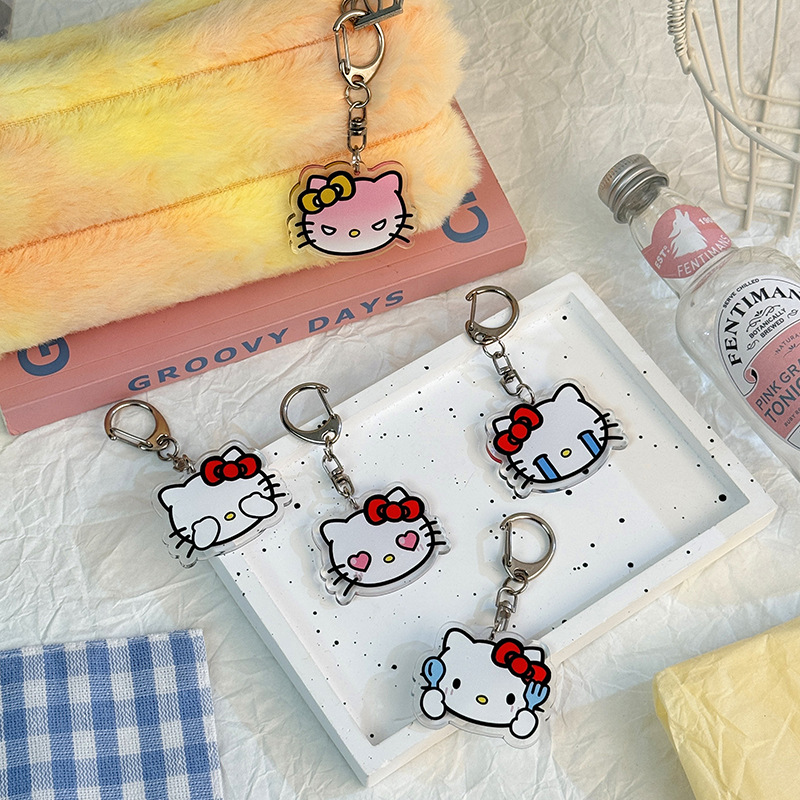 Hello kitty, подвеска, ранец, акриловый брелок