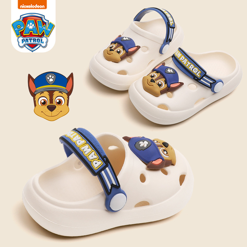 Детские нескользящие летние тапочки в стиле Crocs для мальчиков, мюли, подходят для дома и улицы, закрытый носок