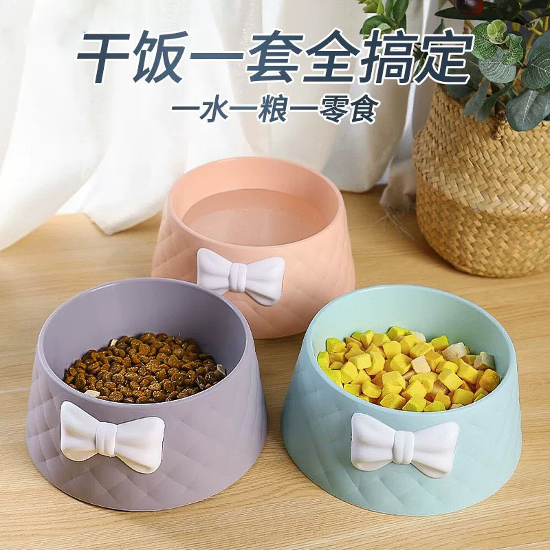 Bow Knot Diamond -Pet Bowl Ins Nordic Dog Одиночная чаша для собак кошка Pet Antipip Water Moide Производитель оптом