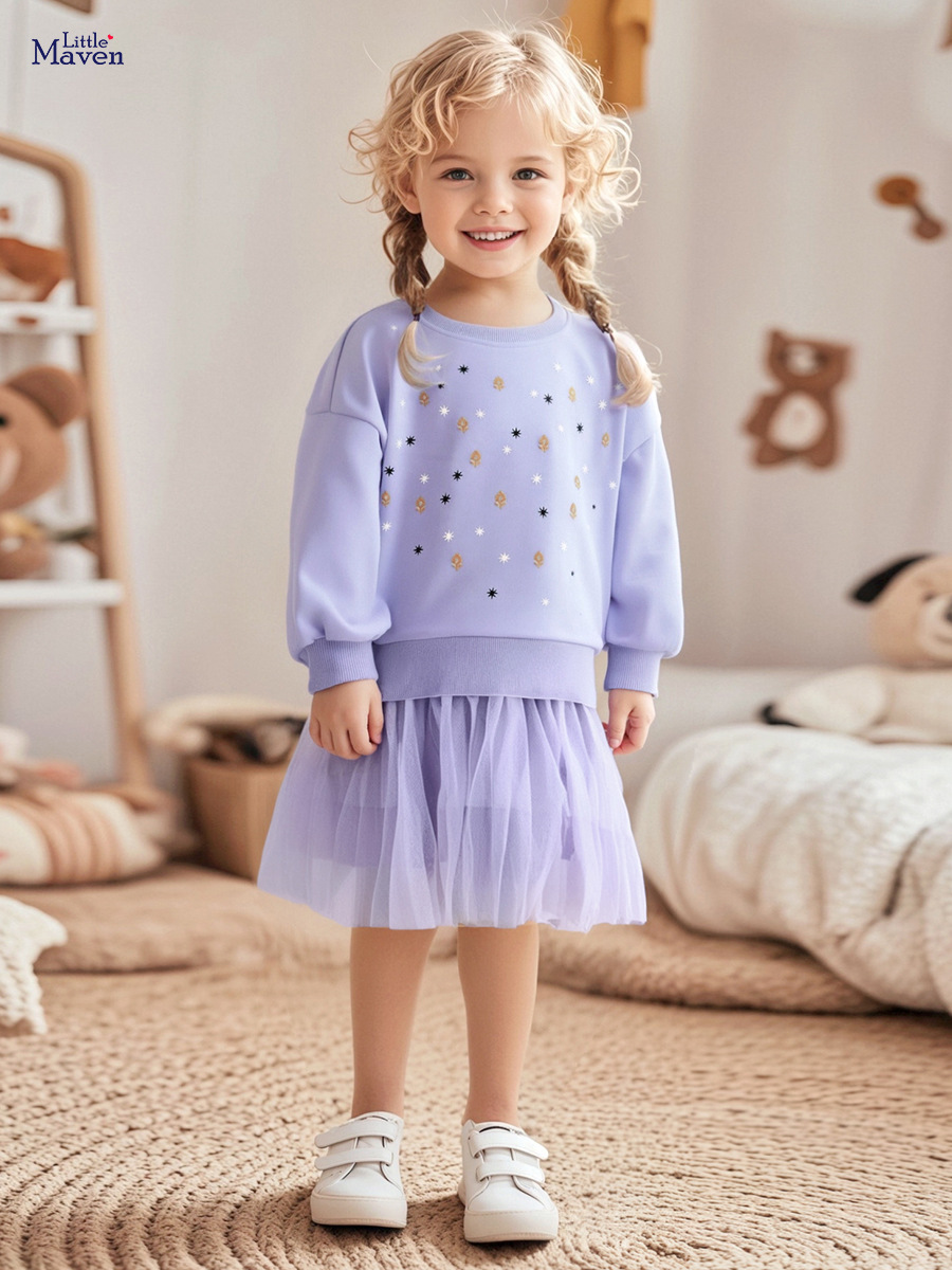 Little maven (Трансграничная торговля), осеннее утепленное милое платье, европейский стиль