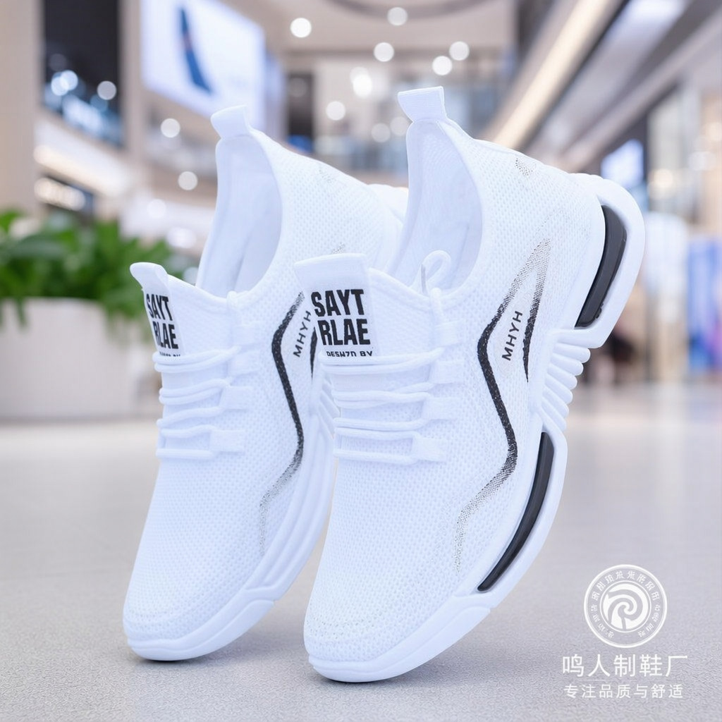 Летние комфортные беговые кроссовки, дышащие белые кеды, летняя тонкая повседневная обувь, созданы по технологии flyknit