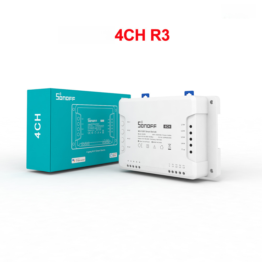 Sonoff 4ch R3 Smart Wi -Fi Switch модифицированный модифицированный модифицированный модифицированный мобильный телефон удаленное управление Smart Home