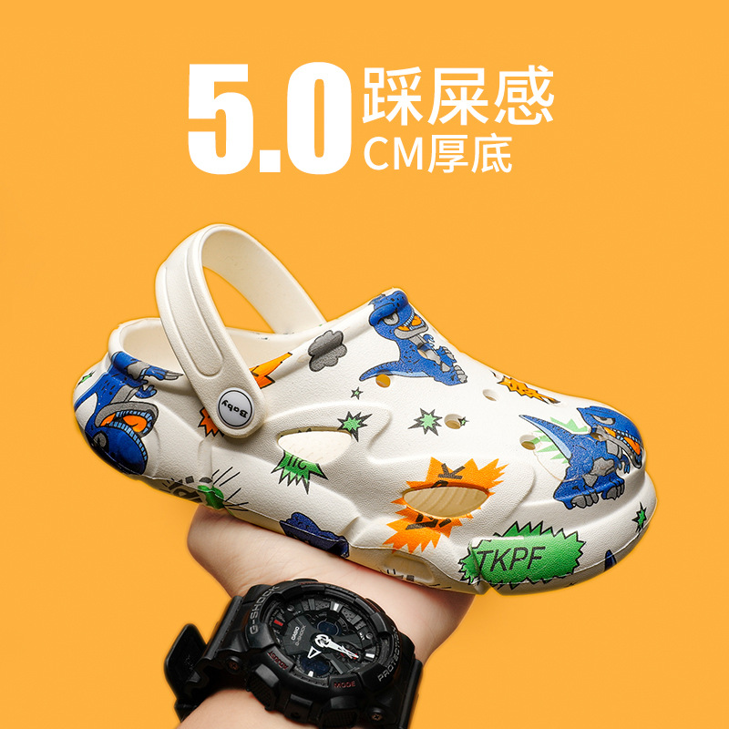 Детские летние нескользящие тапочки в стиле Crocs подходит для мужчин и женщин для мальчиков для школьников и студентов, 2023 года, подходят для подростков, мягкая подошва