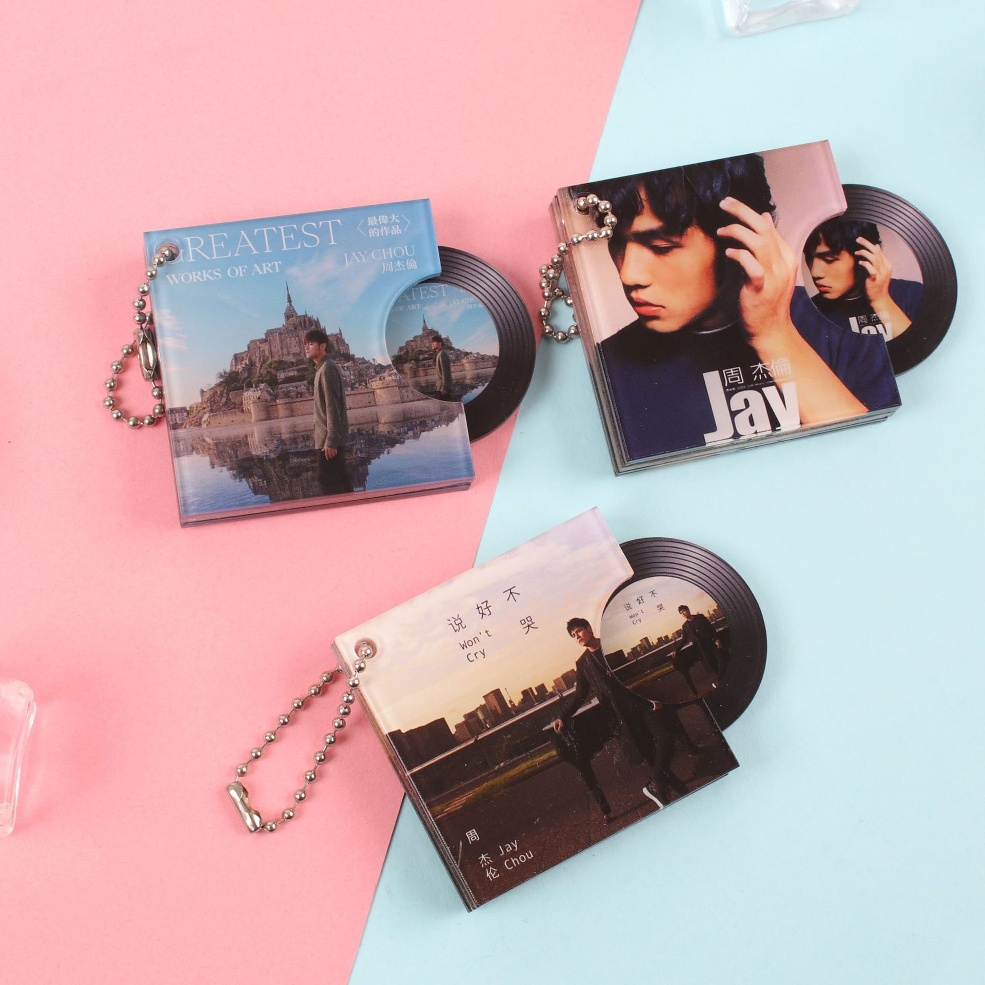 Акрил NFC Pull Keychain Mini Album Album Vinyl Record Cddiy Star поддержка периферийной подвески