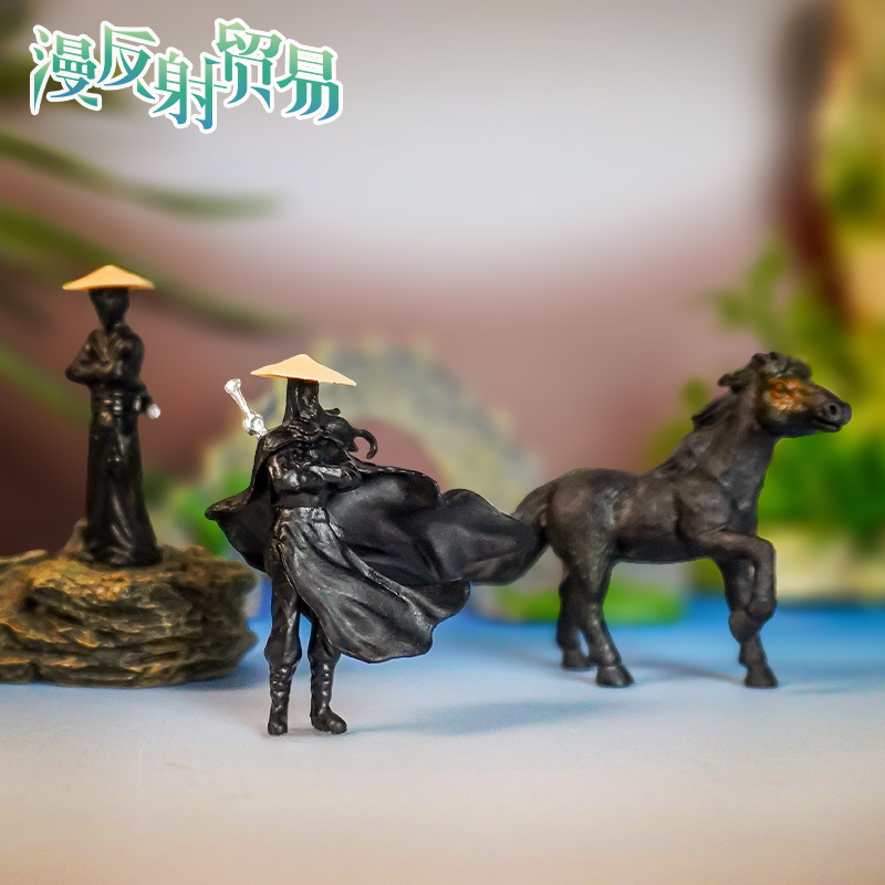 Bonsai ландшафт маленькие украшения Jianghu старые друзья древние стили герои миниатюрная кукла