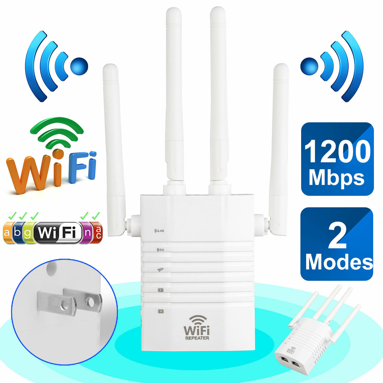 Новый 1200 -метровый двойной реле проникает в стенку AP Wireless Wi -Fi -усилитель 2,4/5G High -сила AP AP