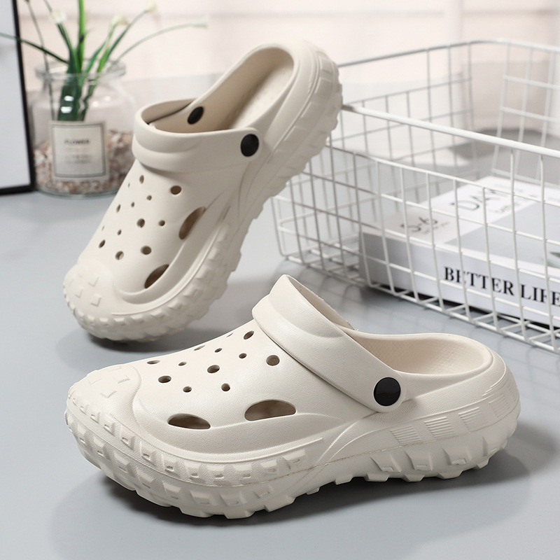 Ультрамягкие летние тапочки в стиле Crocs, милая дышащая нескользящая пляжная обувь, босоножки, подходят для носки на улице