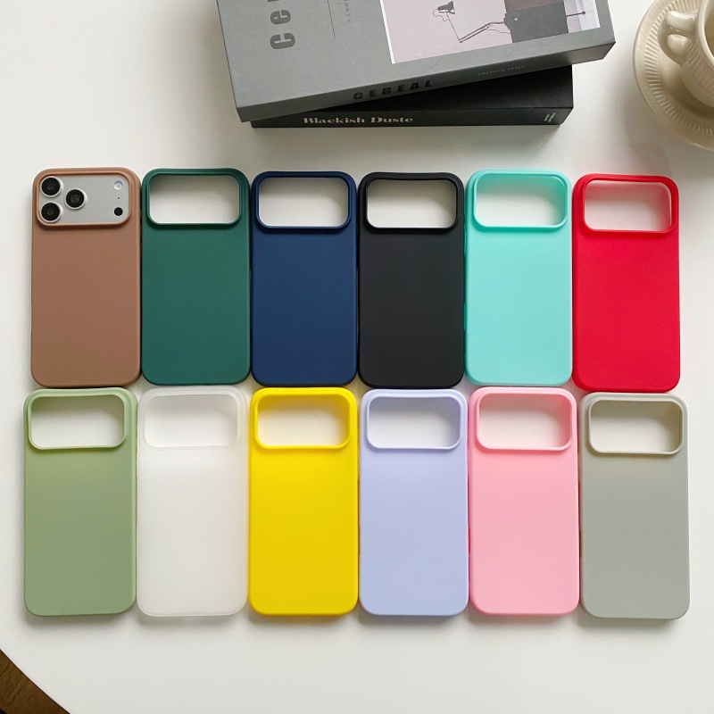 Apple, совместимый матовый iPhone 17, однотонный чехол для телефона, силиконовый защитный чехол, iphone, защита при падении, 17promax
