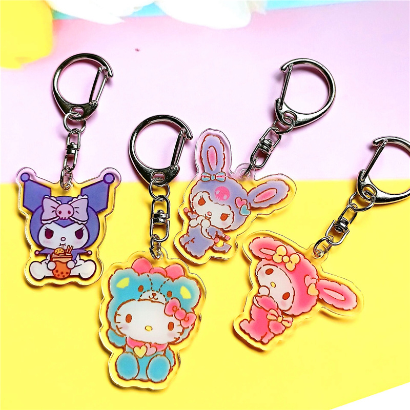 Sanrio, (Оптовые продажи), акриловый мультяшный брелок, подвеска, для влюбленных