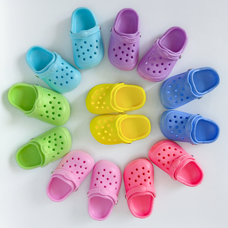 Тапочки в стиле Crocs, игрушка, мультяшный милый маленький аксессуар, домашний питомец