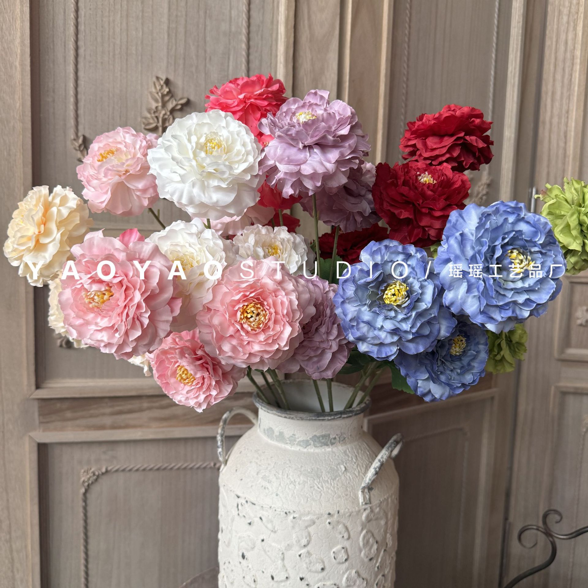 3 Koi Peony Wedding Hall Hall Drop Droad Home Home Home Living Room Площадь Fake Flow