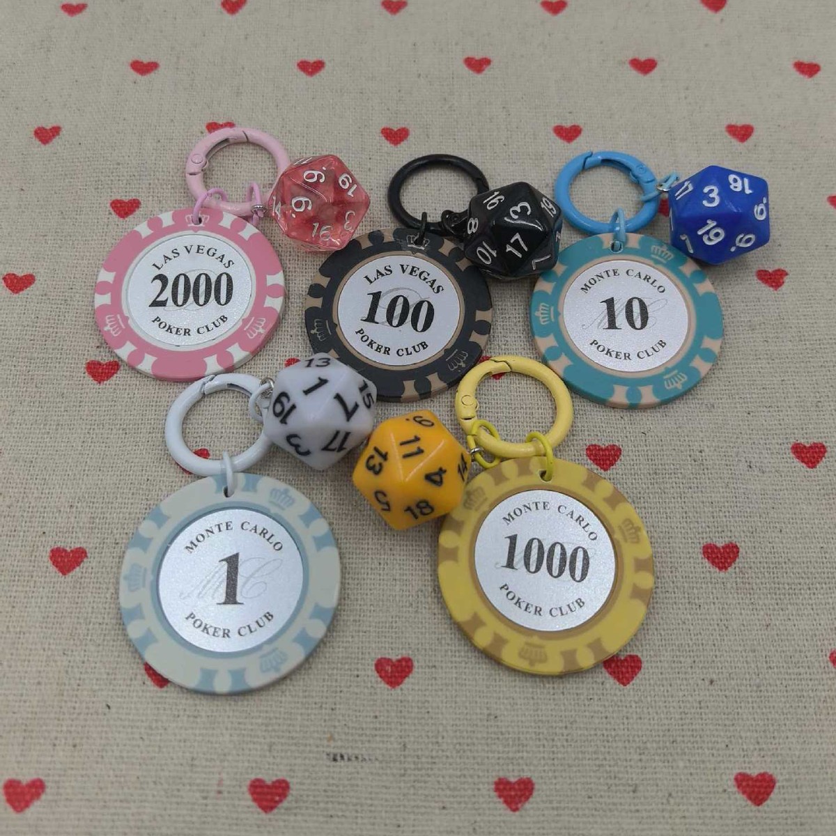 Игральные кости, креативный брелок, подвеска, украшение на сумку