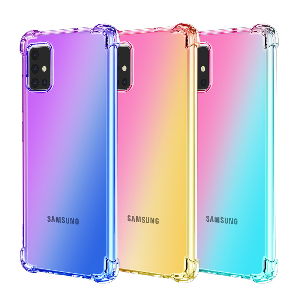 Samsung, совместимый чехол для телефона, защитный чехол, GalaxyA21s, защита при падении, градиент