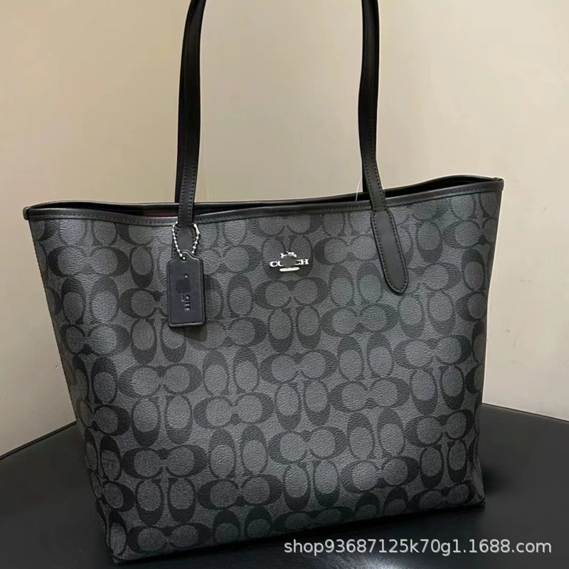 Сумка-тоут для пресбиопии Coach c home city33 с магнитной пряжкой, сумка для покупок очень большой емкости, портативная женская сумка на плечо для поездок на работу и подмышки
