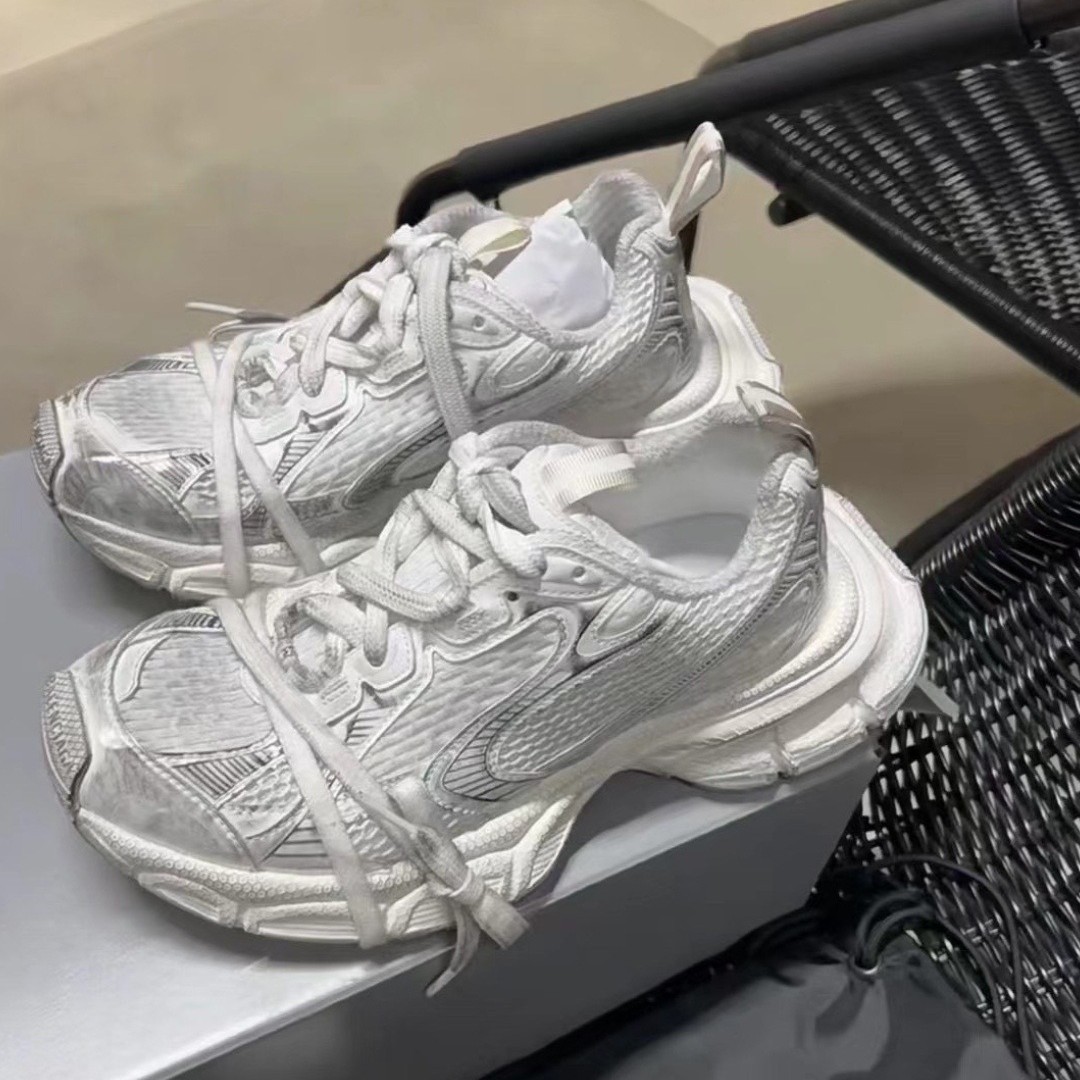 Balenciaga Paris Trac old black Warrior спортивные повседневные кроссовки с низким вырезом для папы для мужчин и женщин черного цвета