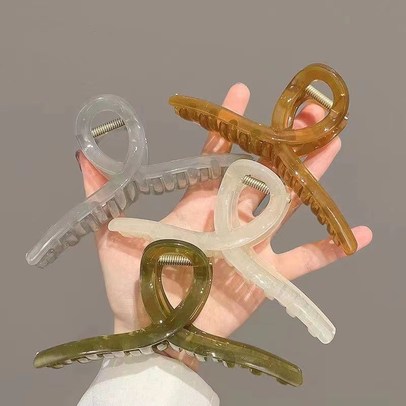Прозрачная черная заколка-крабик, аксессуары, заколка для волос, шпильки для волос ручной работы, Amazon, DIY