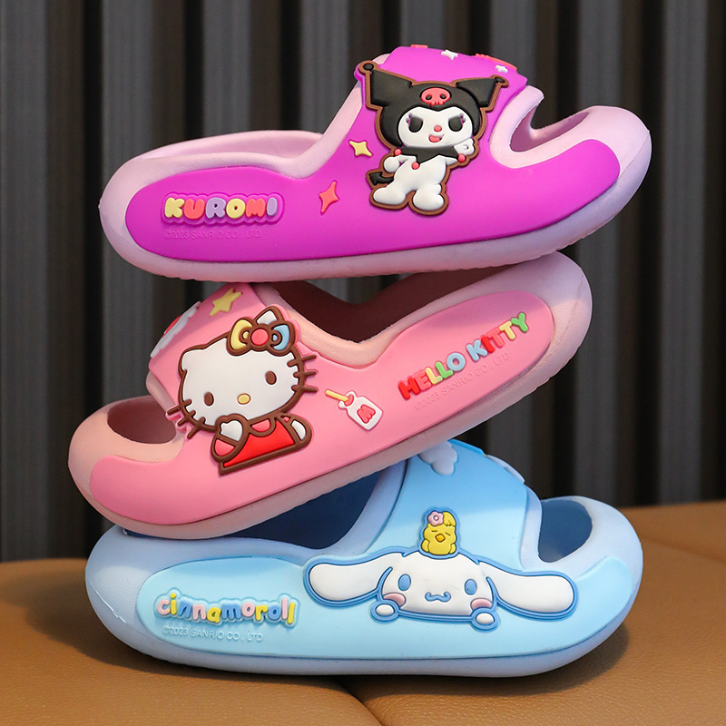 Sanrio, мультяшные детские мужские тапочки подходит для мужчин и женщин, нескользящие мюли, подходят для дома и улицы