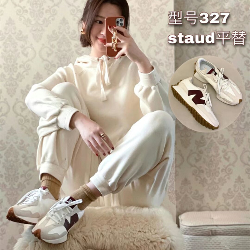 Putian Chunyuan NB327 Спортивная обувь юаньзу серая черно -белая морская соль соль соль кроссов
