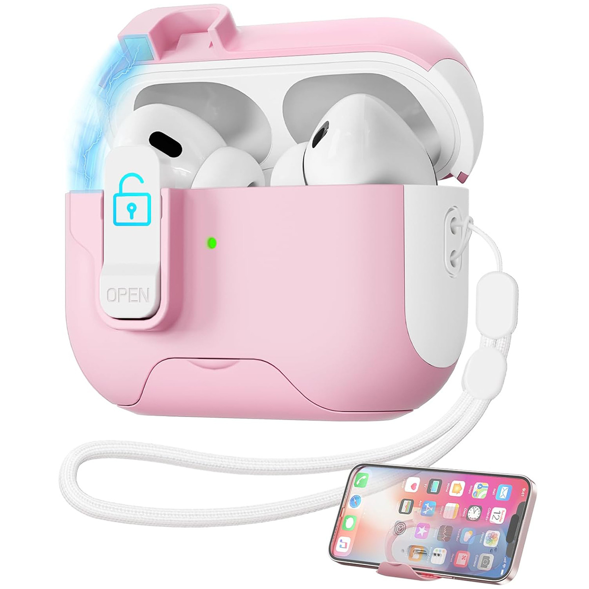Применимо к AirPodsPro3 защитный корпус AirPods4 Case Case Apple Pro Elastic Cover Cover Cover Crack.