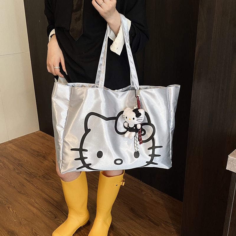 Hello Kitty, милая вместительная и большая сумка через плечо, сумка на одно плечо, шоппер