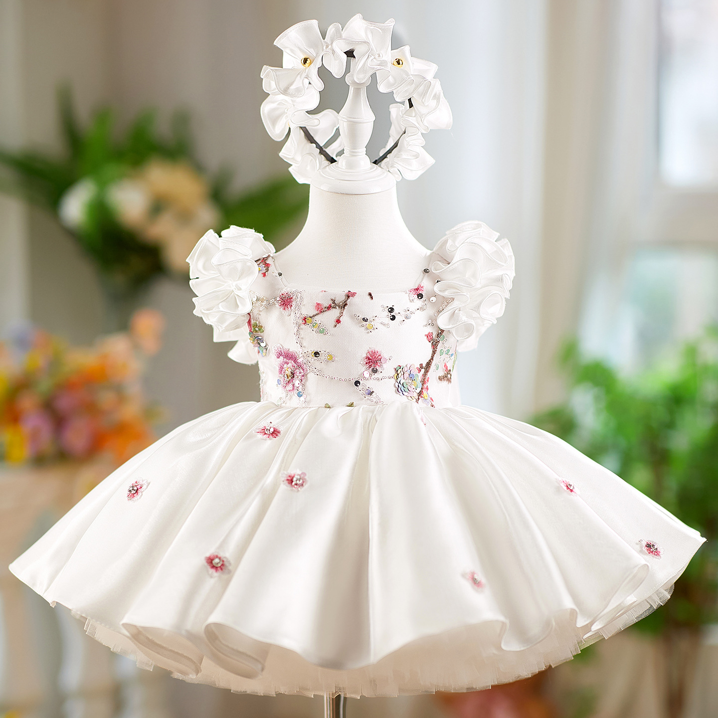 Детское белое платье, наряд маленькой принцессы, Aliexpress, подарок на день рождения