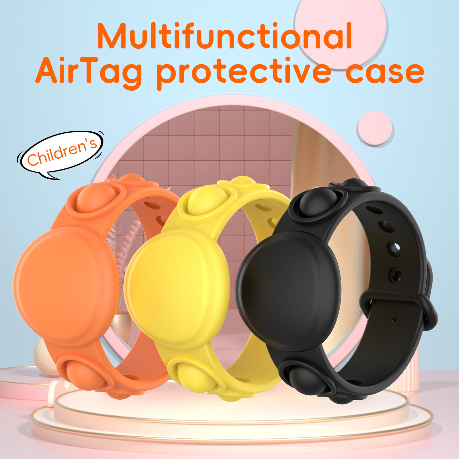适用苹果Airtag保护套 Трекер местоположения Airtags, силиконовый защитный чехол с защитой от потери, пресс-пузырь