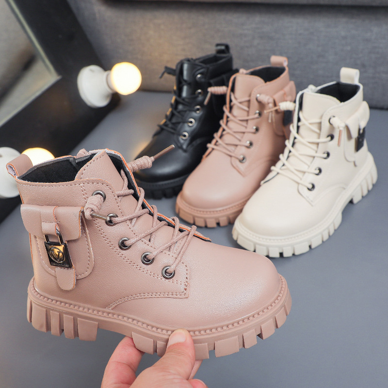 Martens, (Оптовые продажи), модные демисезонные короткие сапоги для мальчиков, универсальный детский ранец, в корейском стиле, простой и элегантный дизайн
