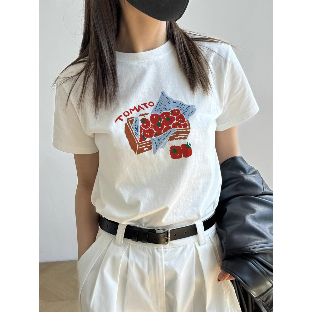 Хлопковая летняя базовая футболка с круглым воротником, большой размер, короткий рукав, свободный крой