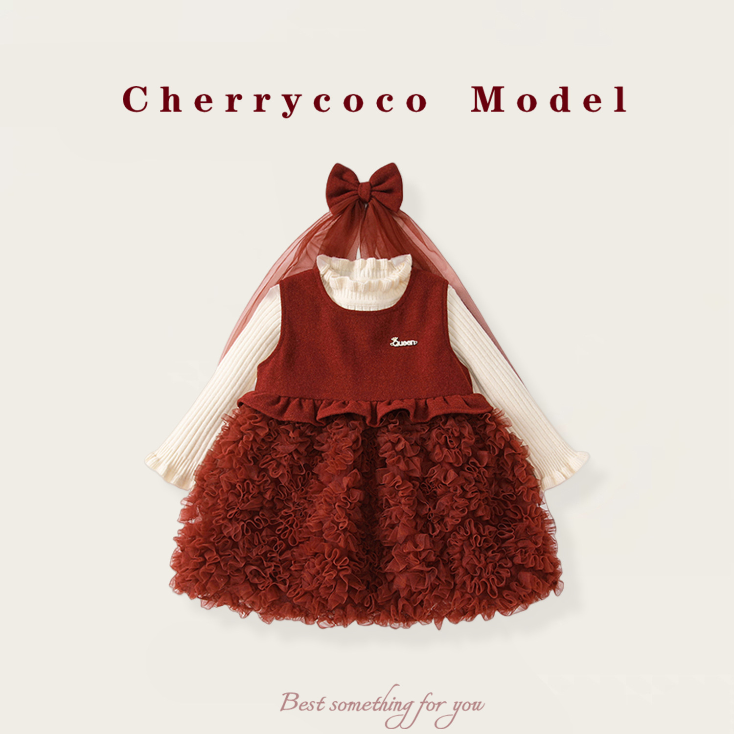 CHERRYCOCO Демисезонное элегантное платье для девочек, стиль «принцесса», наряд на выход