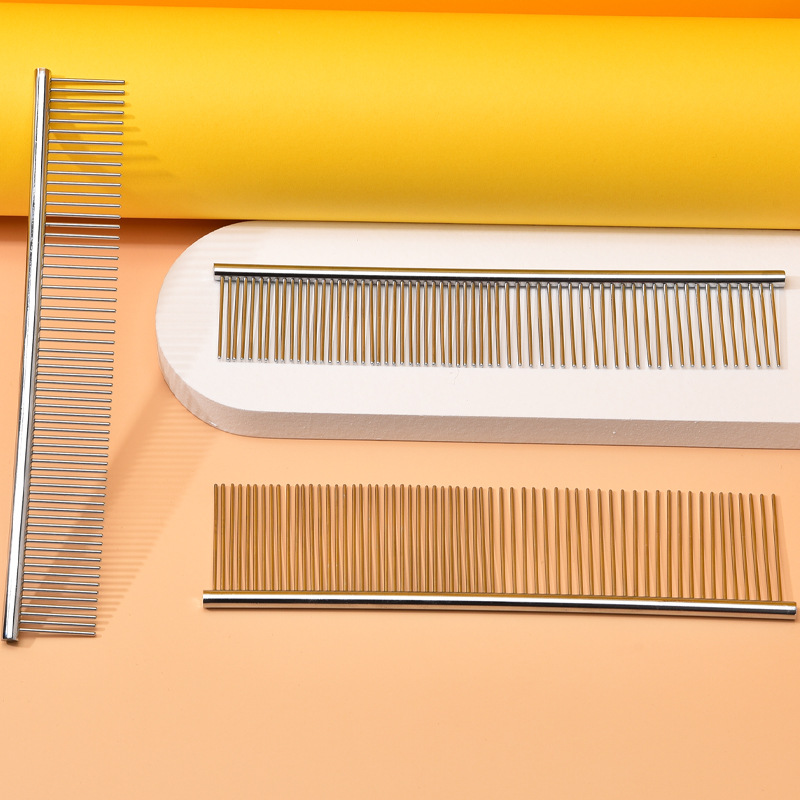 Pet Combs из нержавеющей стали, расчесывание собаки, красота Удаление кошачья кошка расчесывание домашних животных оптовые