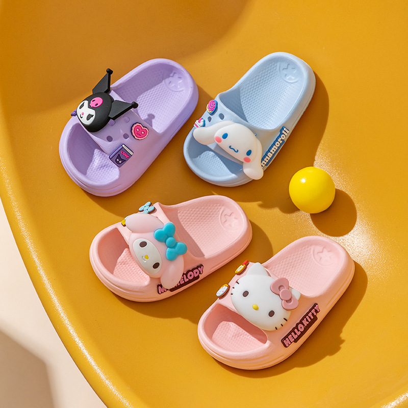 Sanrio, детские нескользящие мультяшные женские тапочки, подходят для дома и улицы