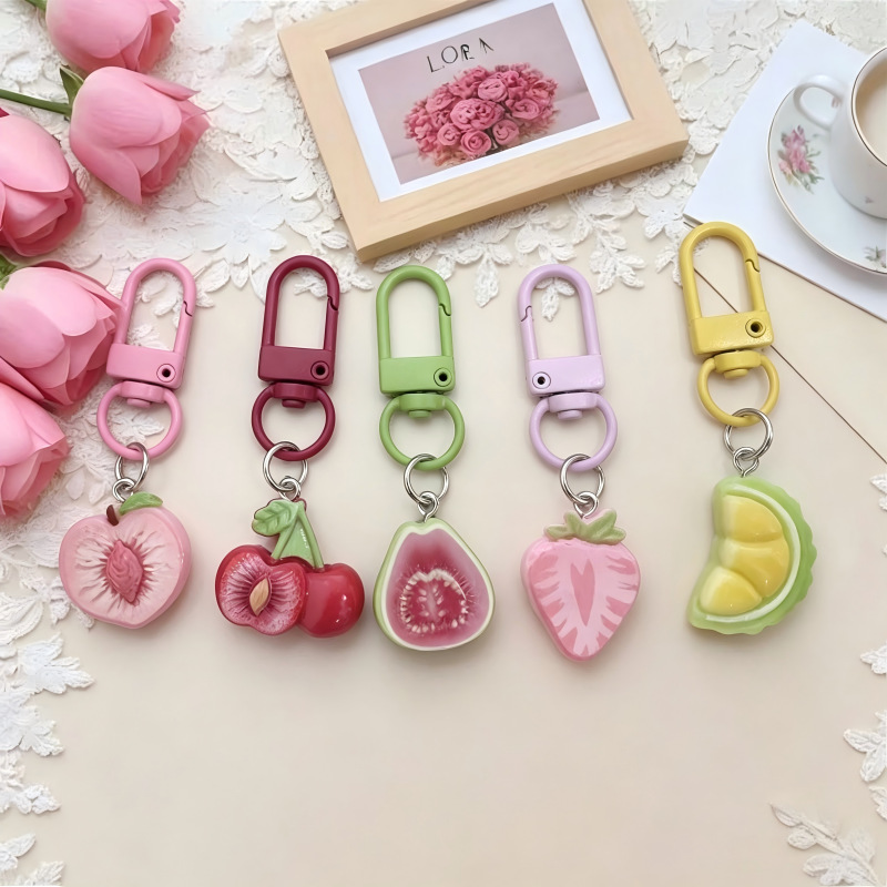 Apple, реалистичная клубника, брелок, подвеска, игра с едой, украшение на сумку, новая коллекция