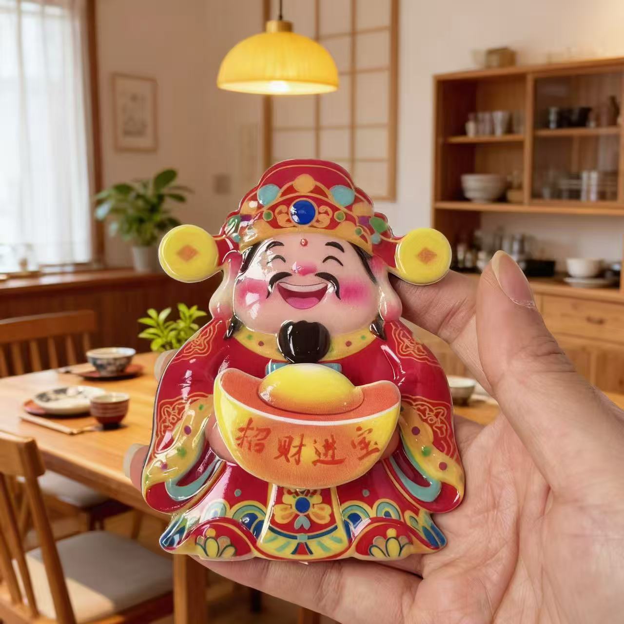 Бог богатства Lucky Cat Магнит на холодильник Make Fortune Новогодние украшения Украшения Весенний фестиваль Украшения Фестивальные товары оптом