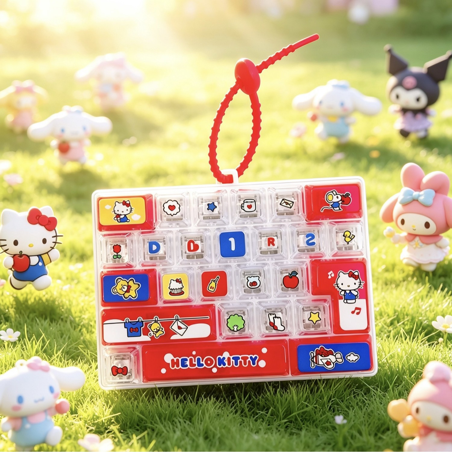 Sanrio, hello kitty, оригинальная клавиатура, брелок, игрушка, подвеска, антистресс