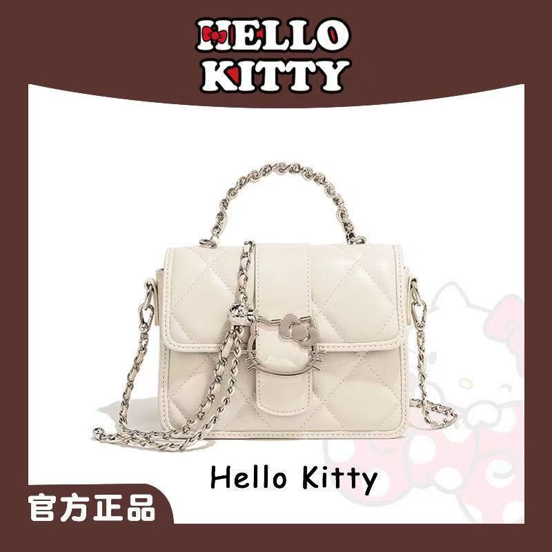 Hello Kitty, вместительная и большая сумка через плечо, сумка на одно плечо, на цепочке, городской стиль