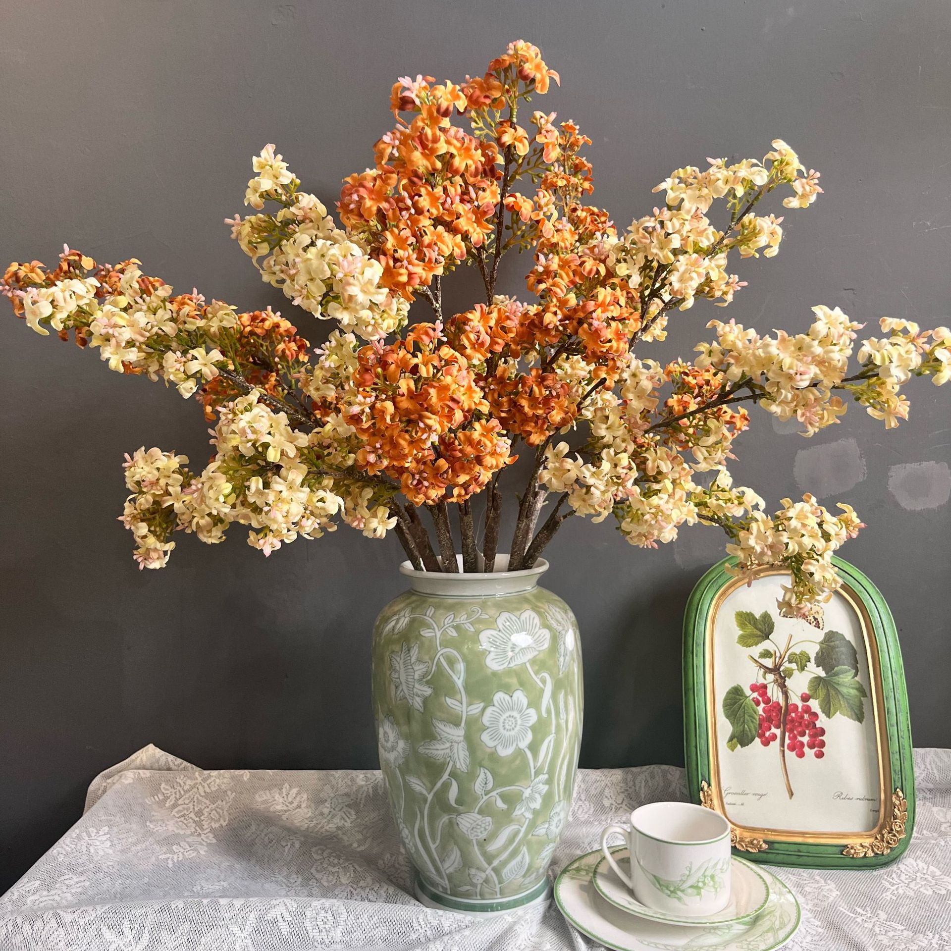 Ретро Qianli Xiang Tingxiang Flower Living Room Фах
