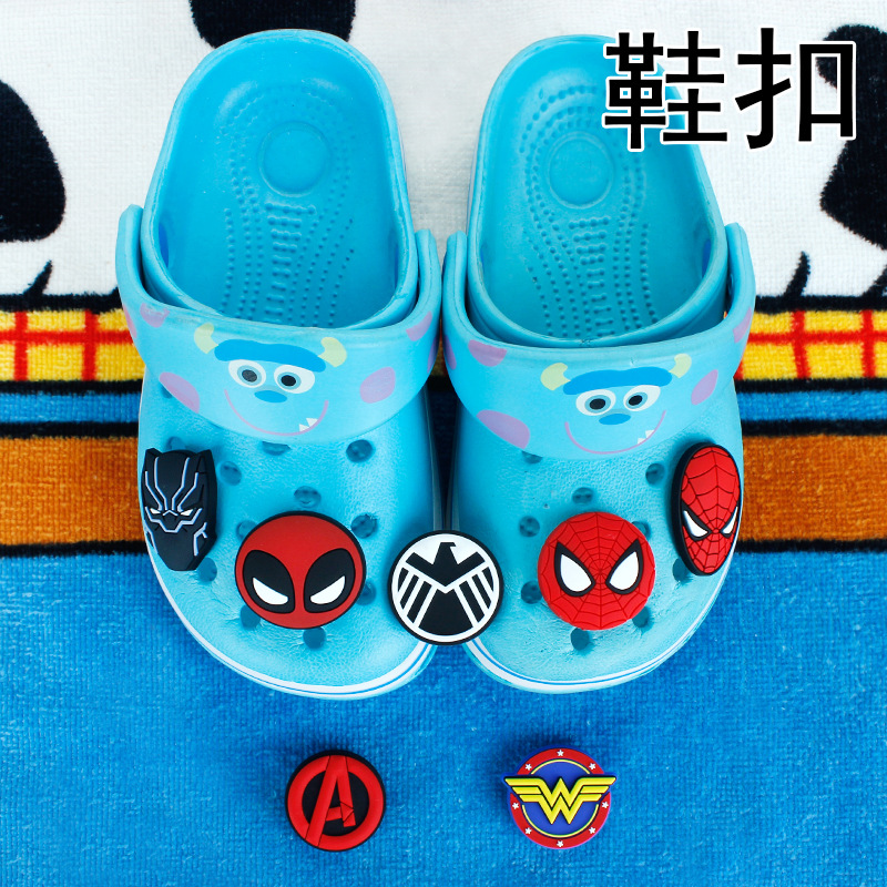 Тапочки в стиле Crocs из ПВХ, съемная пряжка для обуви, мультяшный аксессуар, мультяшные босоножки, DIY